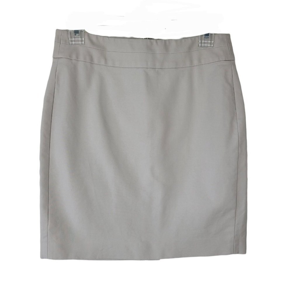 Banana Republic Mini Skirt Sz 2 Petite Beige Neutral Stretch Wide Waist Band